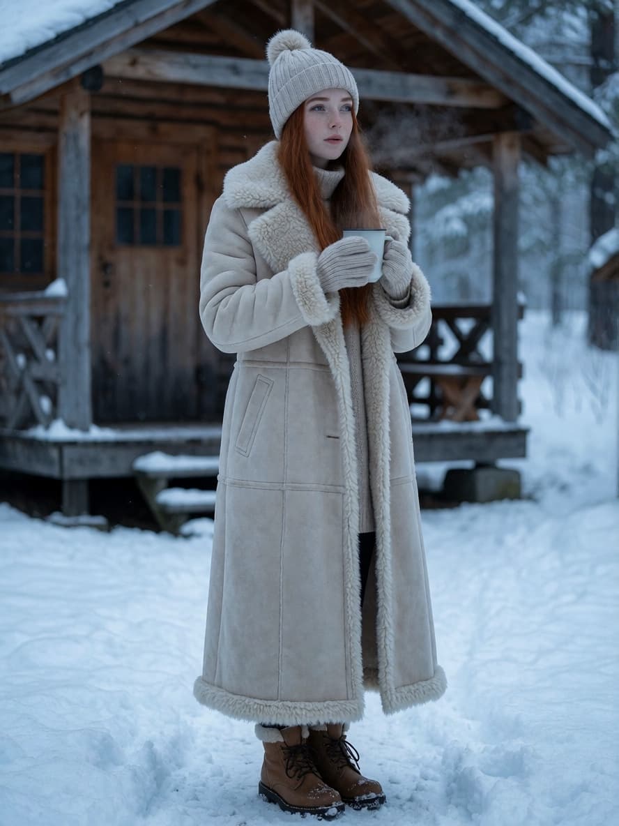 Saoirse in the snow